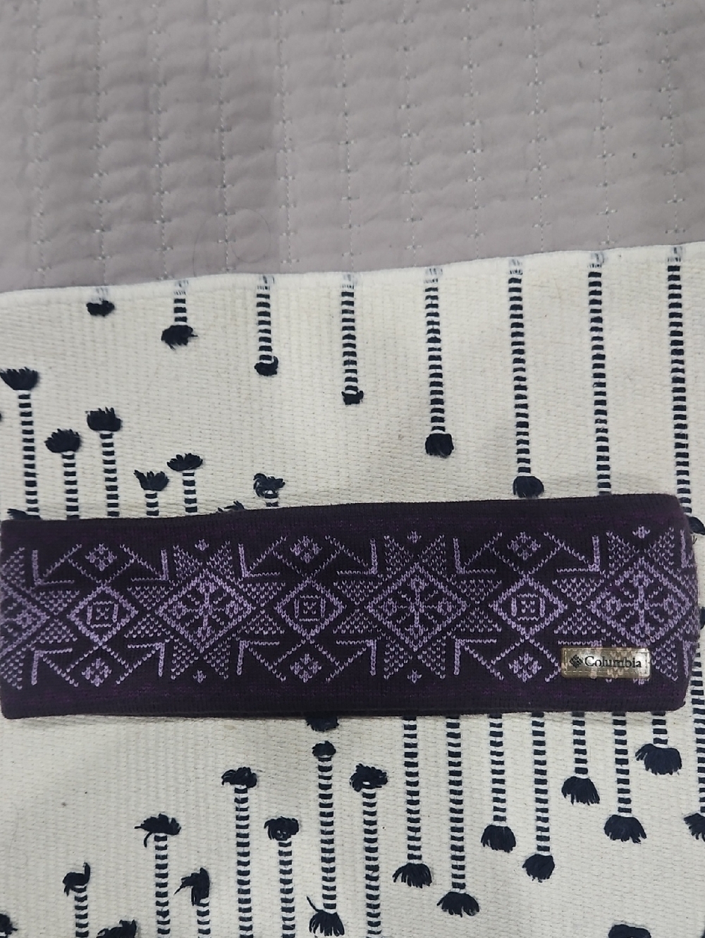 Columbia Dark Purple Geometric Clutch Wallet